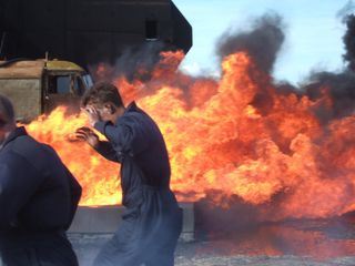 Sekunden vor dem Unglueck