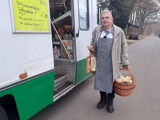 Advent beim rollenden Supermarkt