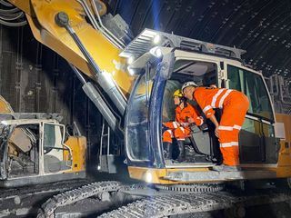 Auf der Gotthard-Baustelle - Knochenjob im Tunnel
