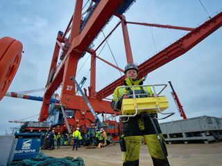 Schwertransport auf der Nordsee
