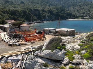Samos - Gruene Berge in der griechischen Ägaeis