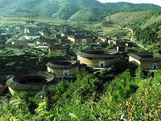 Die Tulou-Rundhaeuser in Fujian