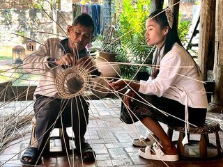 Handgemacht in Laos - Rares aus Rattan