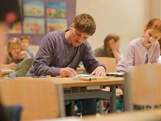 Frank Seibert in der Waldorfschule